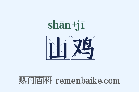 山鸡是什么意思的图片